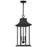 Thumbnail2 of Hancock 25 3/4" High Matte Black Outdoor Hanging Light more views