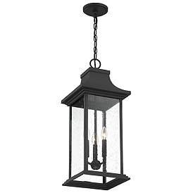 Image5 of Hancock 25 3/4" High Matte Black Outdoor Hanging Light more views