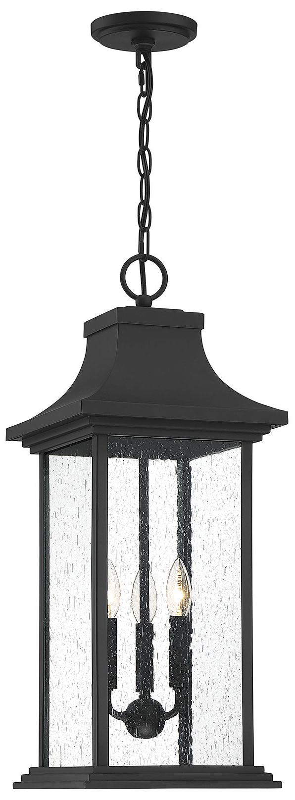 Hancock 3-Light Outdoor Hanging Lantern in Matte Black