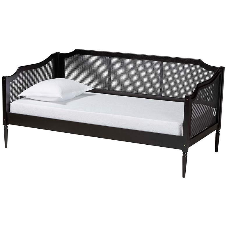 Image 2 Hancock Charcoal Wood Synthetic Rattan Twin Size Daybed