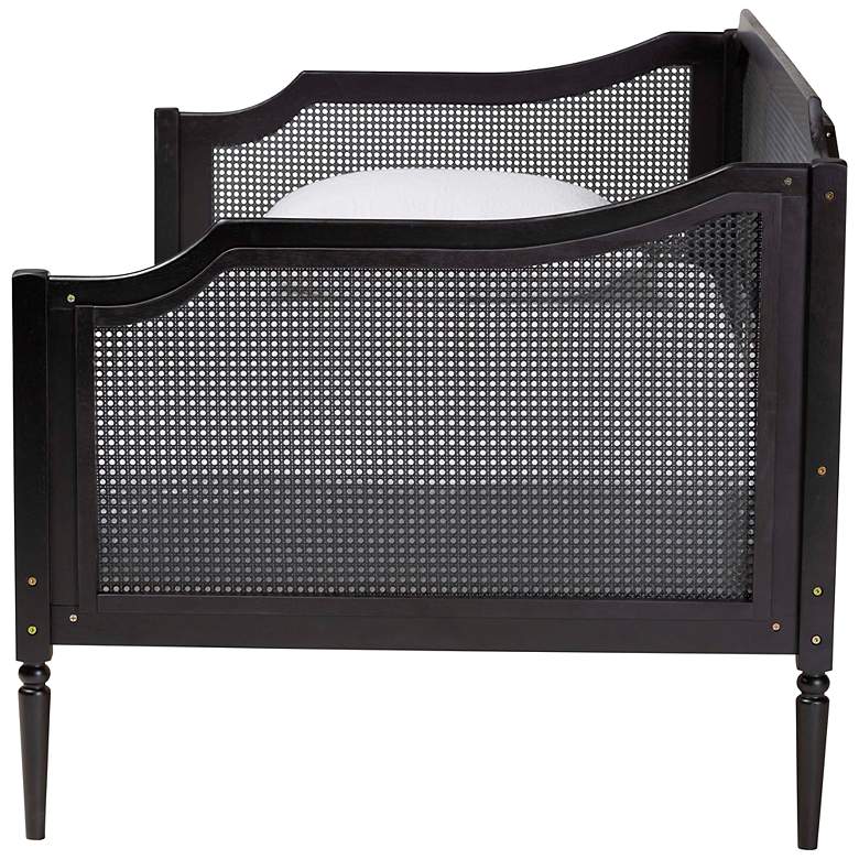 Image 6 Hancock Charcoal Wood Synthetic Rattan Twin Size Daybed more views