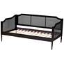 Hancock Charcoal Wood Synthetic Rattan Twin Size Daybed