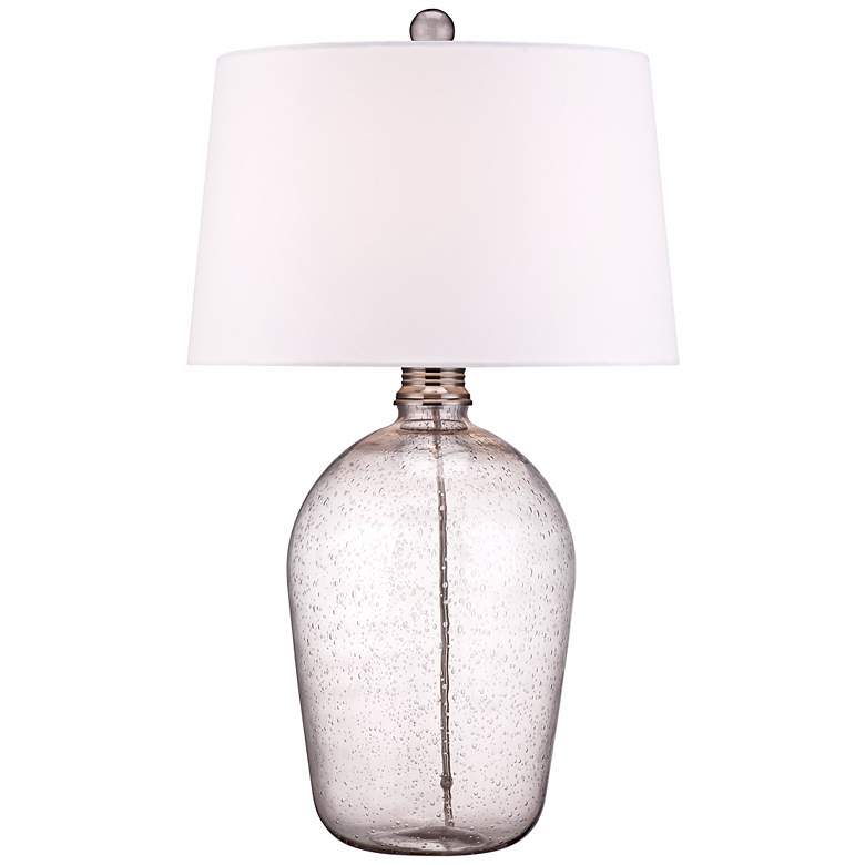 Image 1 Hand-Blown Smoke Bubble Glass Table Lamp