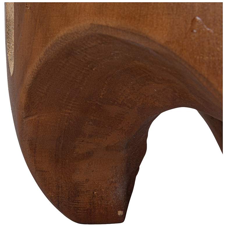 Image 4 Hand-Carved Paulownia Wood Stripped Accent Table more views