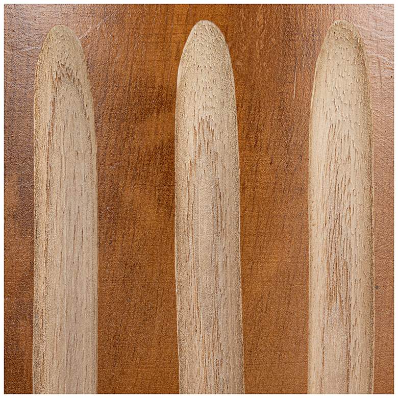 Image 5 Hand-Carved Paulownia Wood Stripped Accent Table more views
