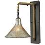 Hand Formed Glass 18" High 1-Light Sconce - Oil Rubbed Bronze