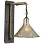 Hand Formed Glass 18" High Oil Rubbed Bronze Wall Sconce