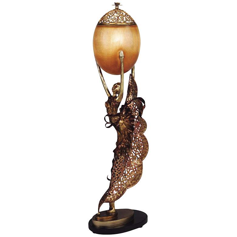Image 1 Hand-Made Golden Ballerina Accent Table Lamp