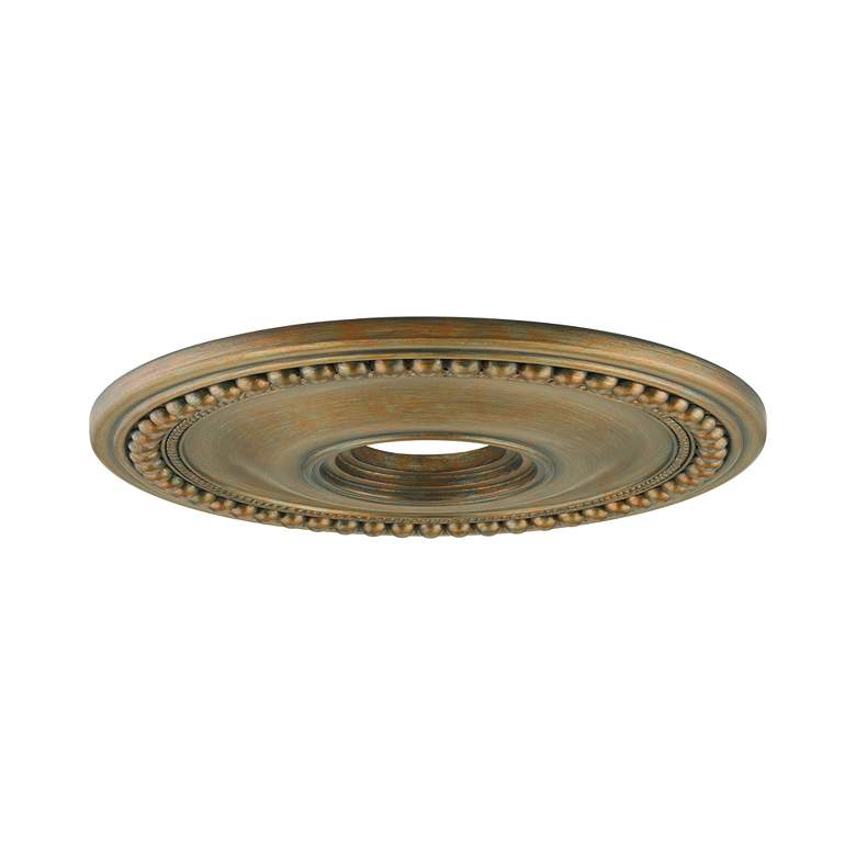 Image 4 Hand Painted Antique Gold Leaf Ceiling Medallion more views