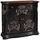 Hand-Painted Distressed Black Cabinet