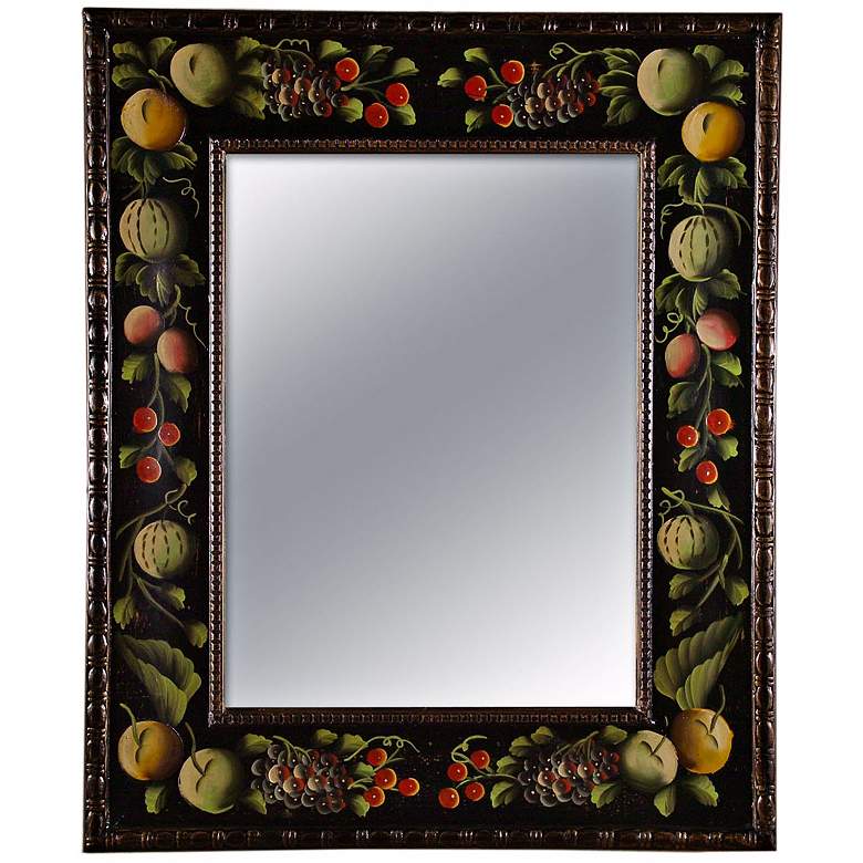 Image 1 Hand Painted Fruit Display Wall Mirror