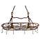 Hand-Twisted 36" Wide Vine Pot Rack Chandelier