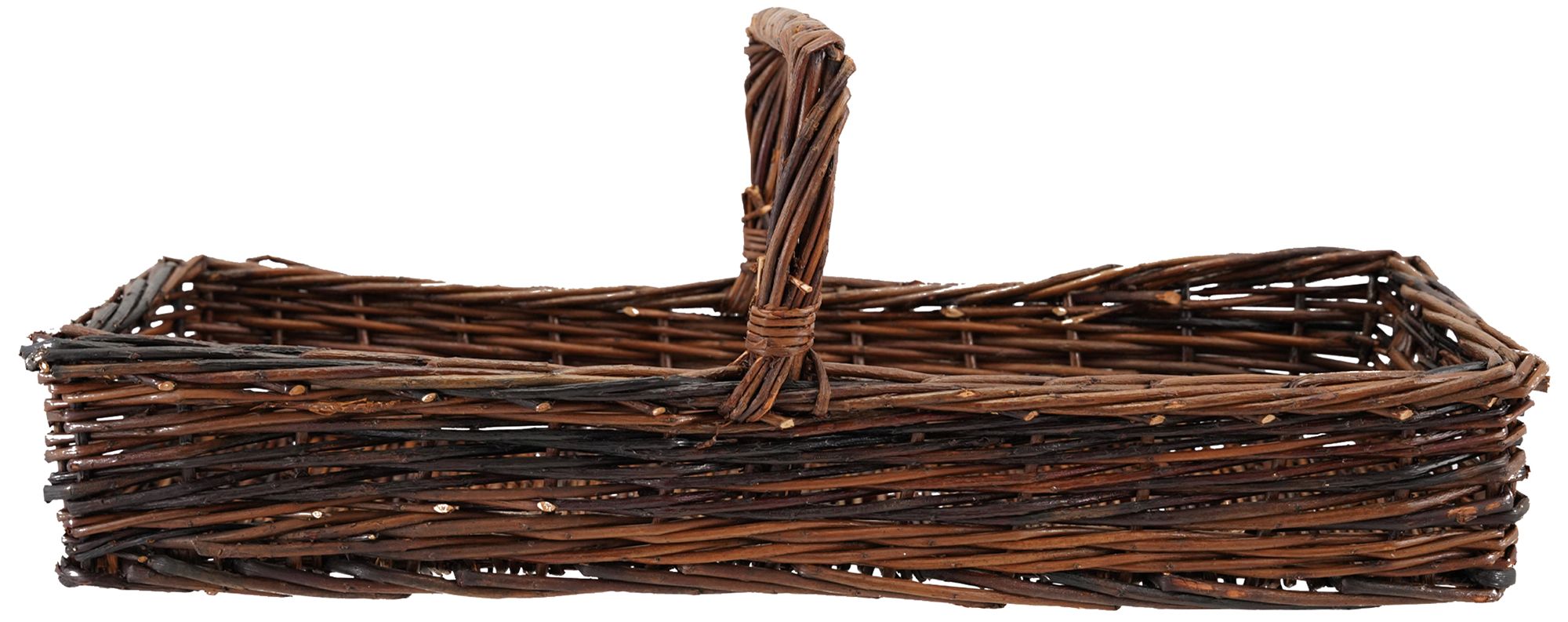 Image 3 Hand-Woven Reed Basket with Handle, Natural more views