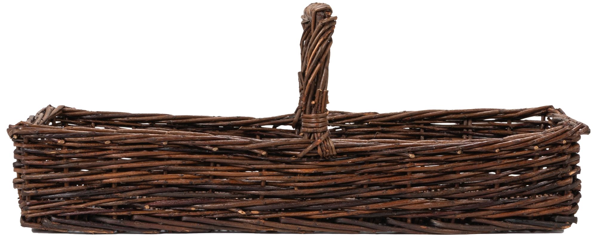 Image 7 Hand-Woven Reed Basket with Handle, Natural more views