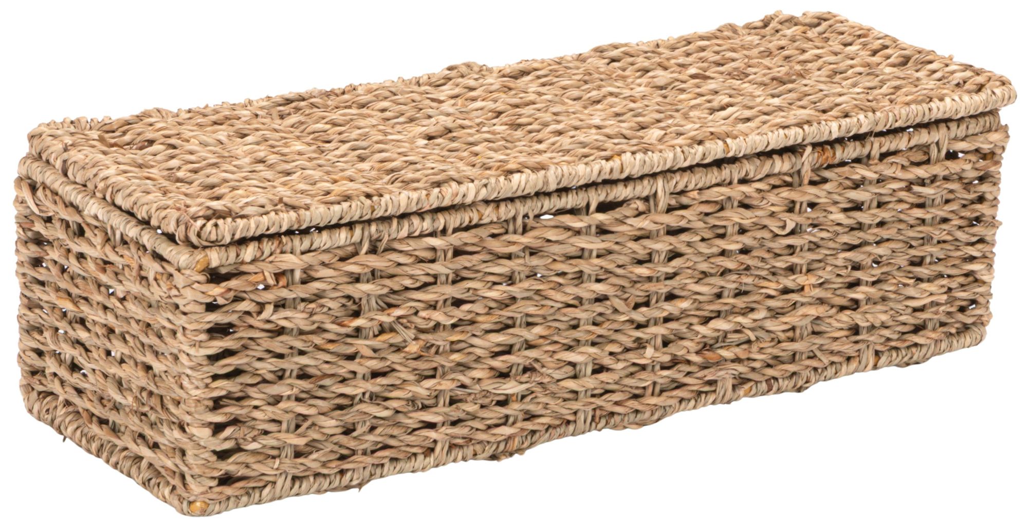 Image 2 Hand-Woven Seagrass Box with 3 Sections, Natural more views