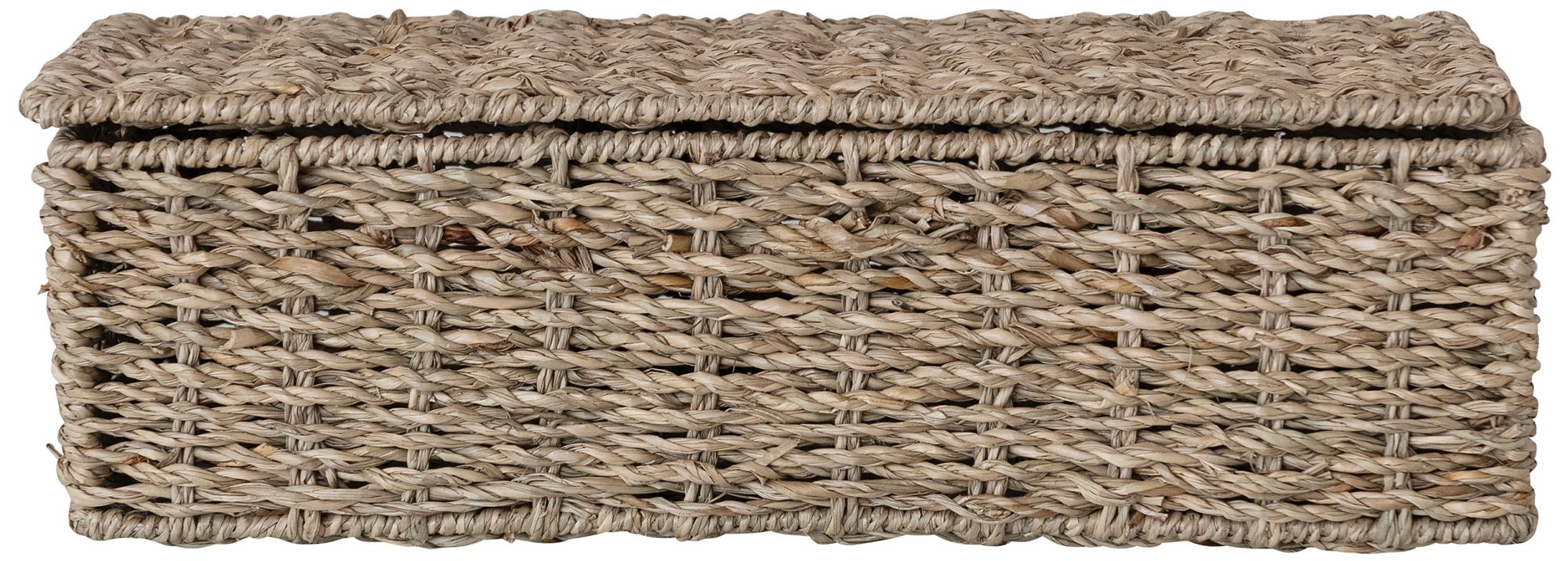 Image 3 Hand-Woven Seagrass Box with 3 Sections, Natural more views