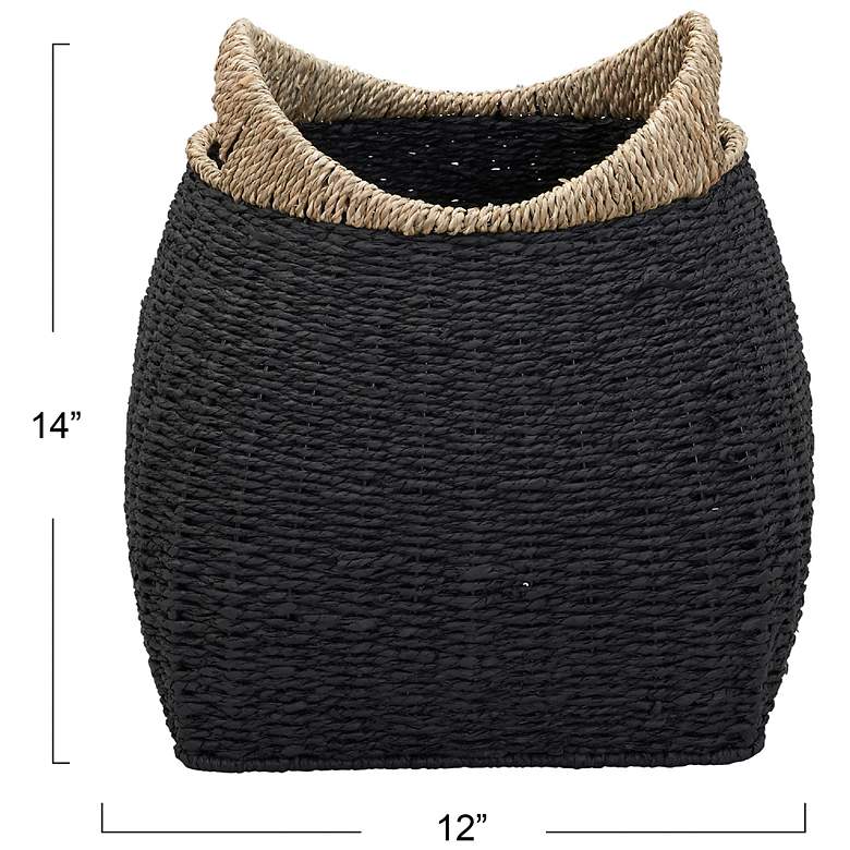 Image 6 Handled Basket, Two Tone Seagrass and Paper Rope more views