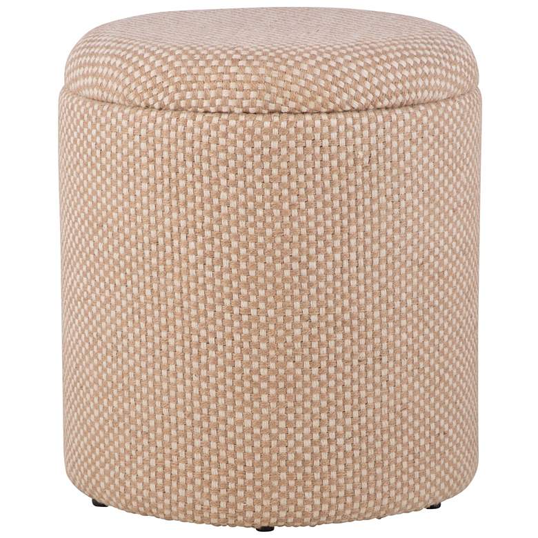 Image 1 Handwoven Apollo Jute Check Storage Ottoman