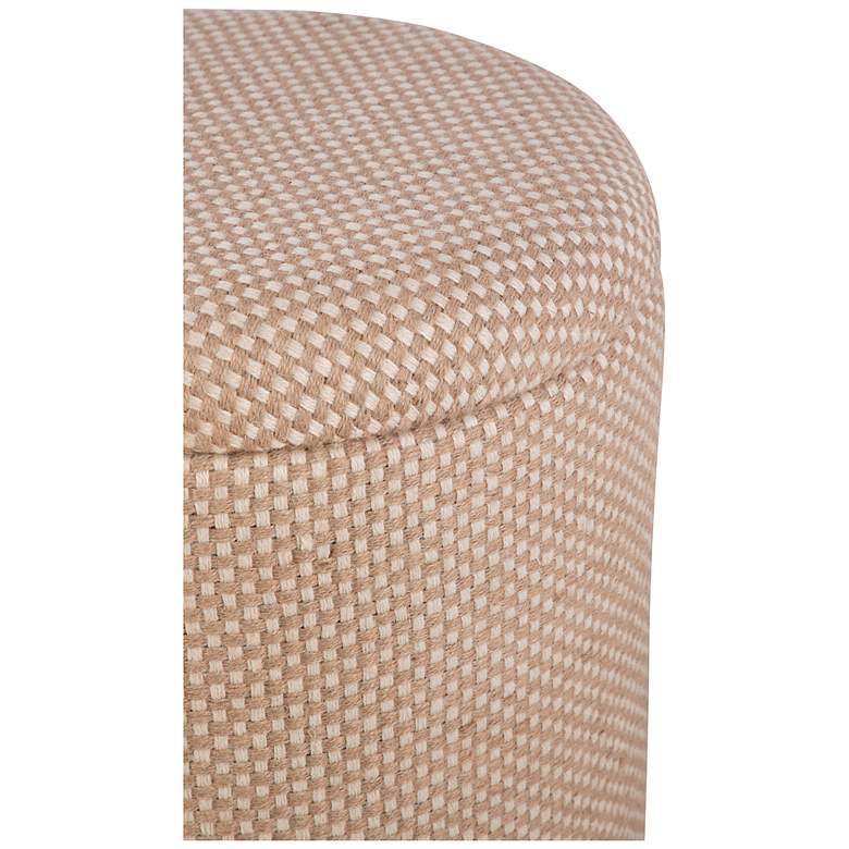 Image 3 Handwoven Apollo Jute Check Storage Ottoman more views