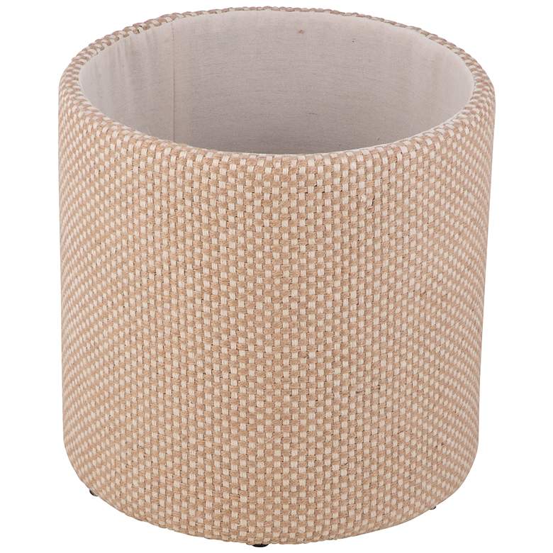 Image 5 Handwoven Apollo Jute Check Storage Ottoman more views