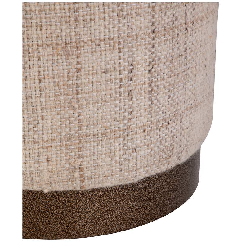 Image 4 Handwoven Boreas Hammered Metal Storage Ottoman more views