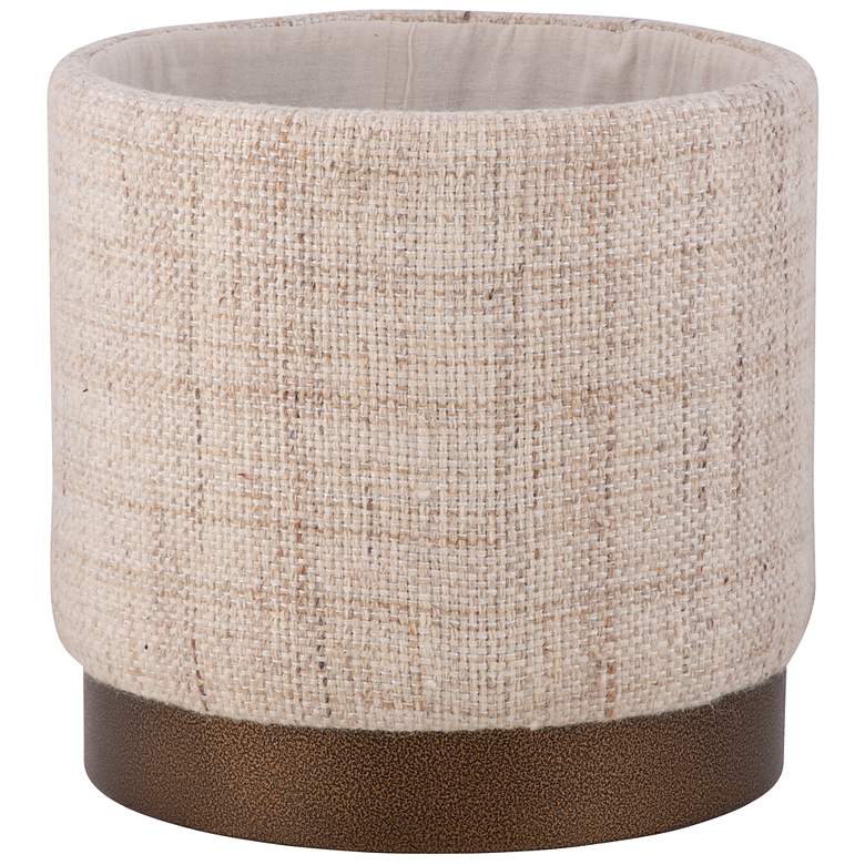 Image 6 Handwoven Boreas Hammered Metal Storage Ottoman more views