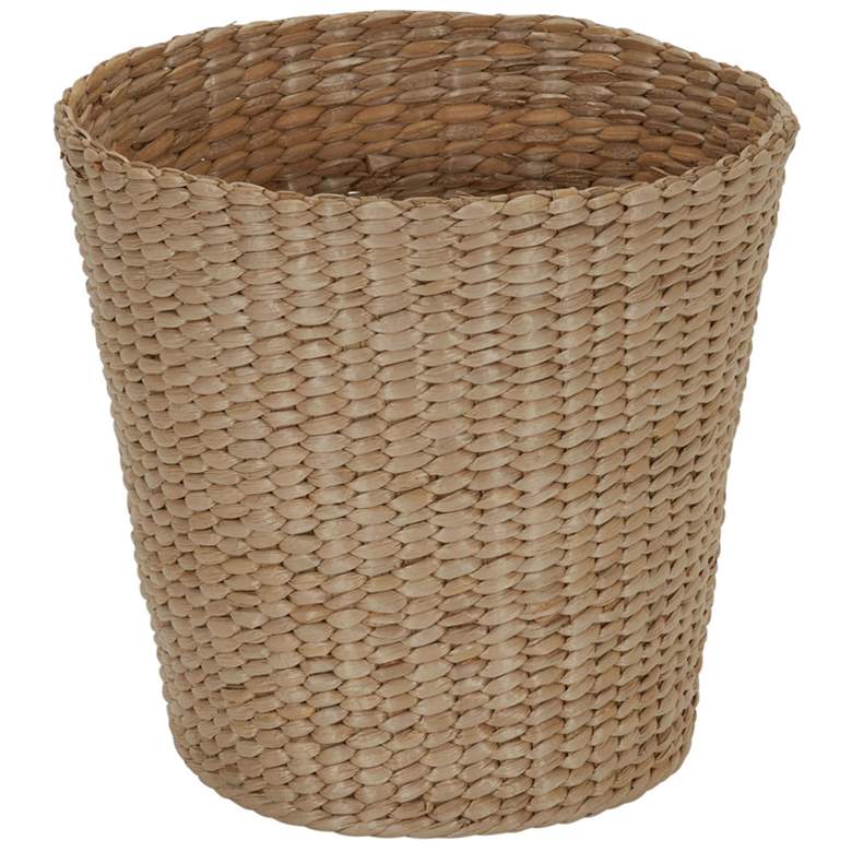 Image 2 Handwoven Cattail Wicker Waste Basket