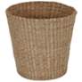 2_Handwoven Cattail Wicker Waste Basket
