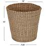 3_Handwoven Cattail Wicker Waste Basket more views