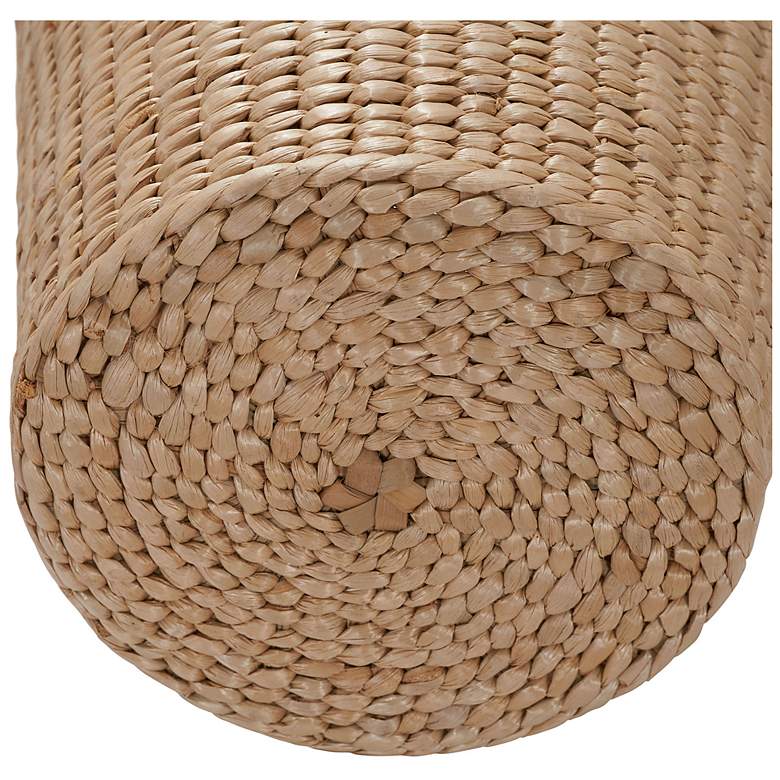 Image 4 Handwoven Cattail Wicker Waste Basket more views