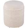 2_Handwoven Chronos Waffle Cream Storage Ottoman more views