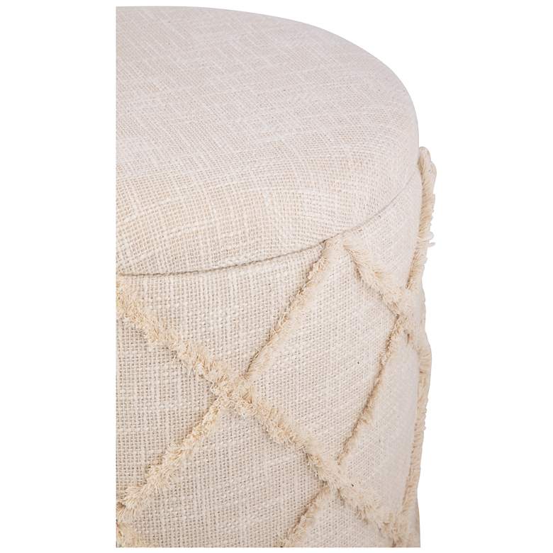 Image 3 Handwoven Eros X Solid Fabric Storage Ottoman more views