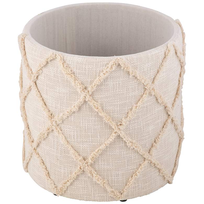 Image 5 Handwoven Eros X Solid Fabric Storage Ottoman more views