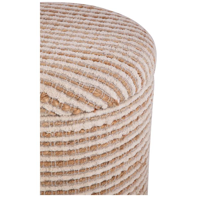 Image 5 Handwoven Heracles Cotton Jute Stripe Storage Ottoman more views