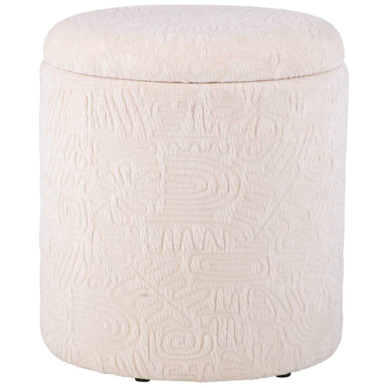 Image 1 Handwoven Hermes Solid Fabric Storage Ottoman