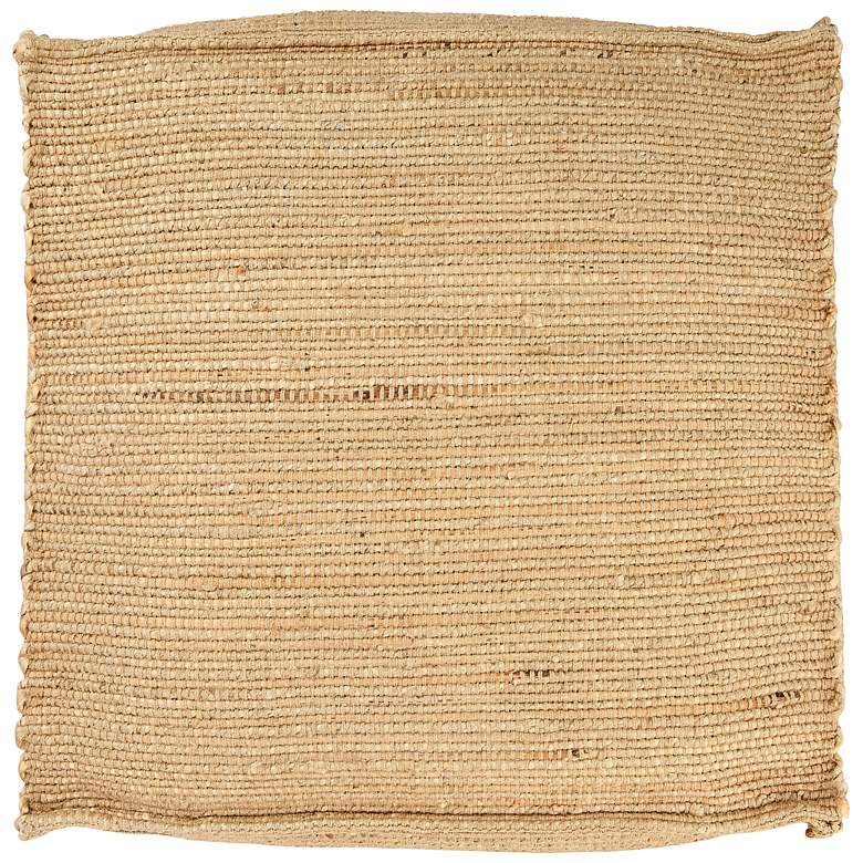 Image 5 Handwoven Jute Pouf with Flanged Edges, Natural more views