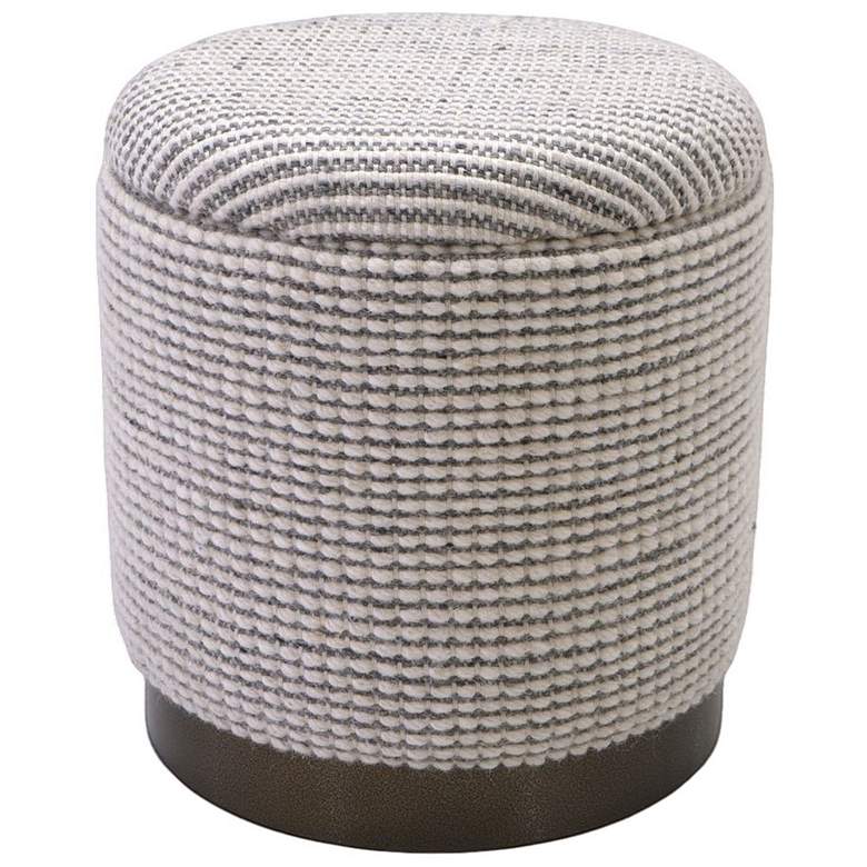 Image 1 Handwoven Kratus Hammered Metal Storage Ottoman