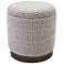 Handwoven Kratus Hammered Metal Storage Ottoman
