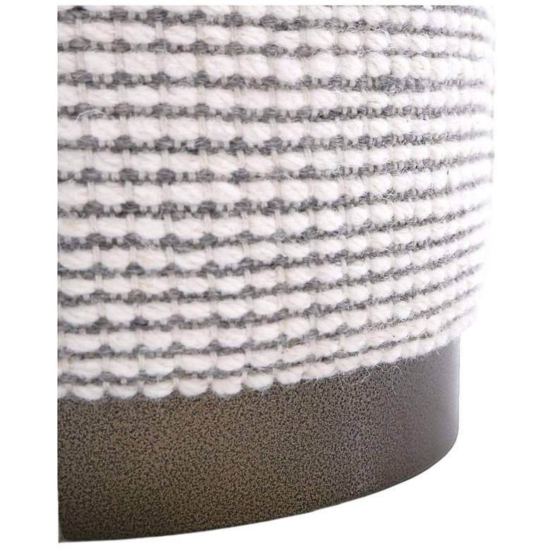 Image 4 Handwoven Kratus Hammered Metal Storage Ottoman more views