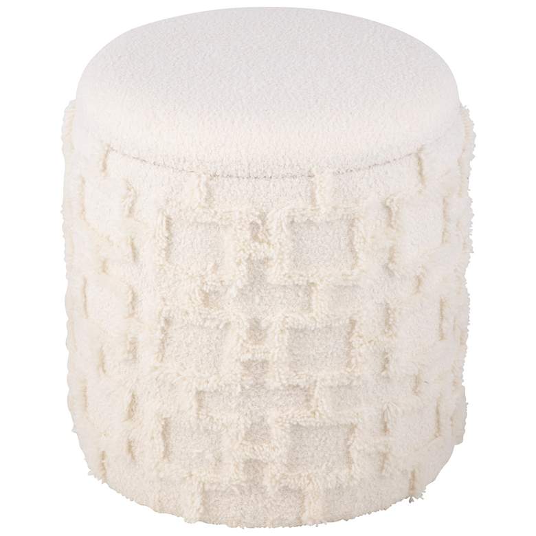 Image 2 Handwoven Morpheus Solid Fabric Storage Ottoman more views