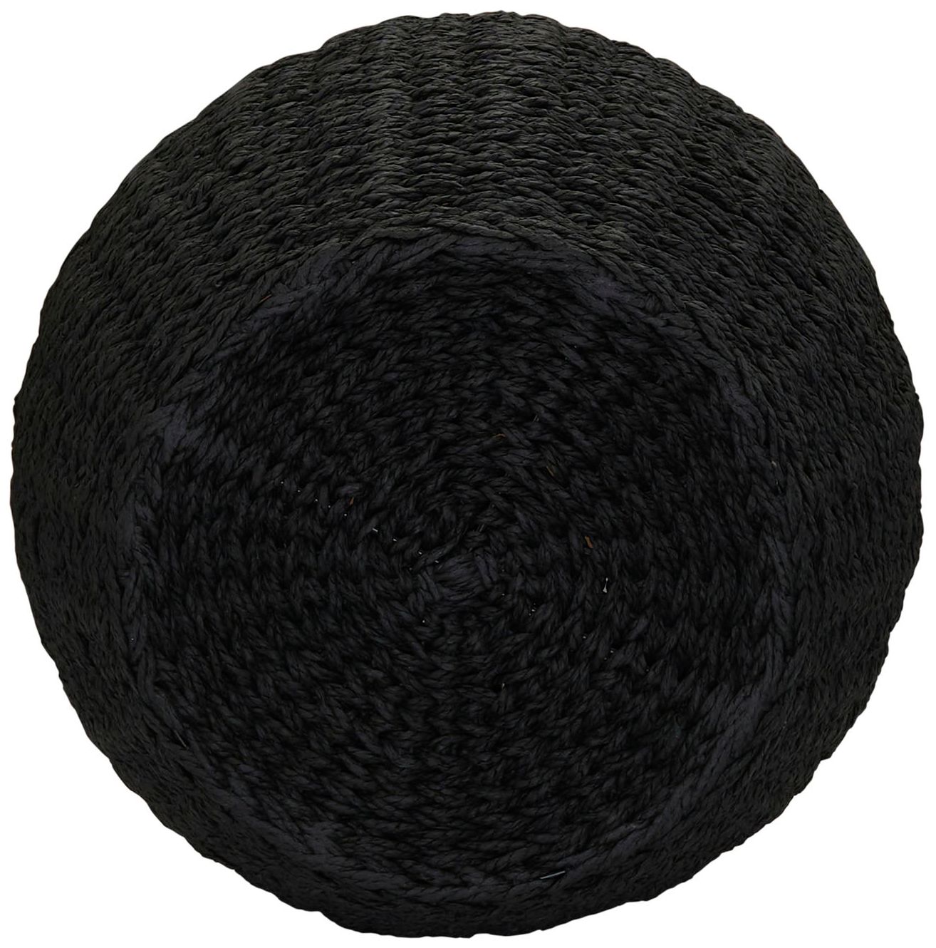 Image 6 Handwoven Paper Rope Barrel Wicker Storage Basket Side Table, Black more views