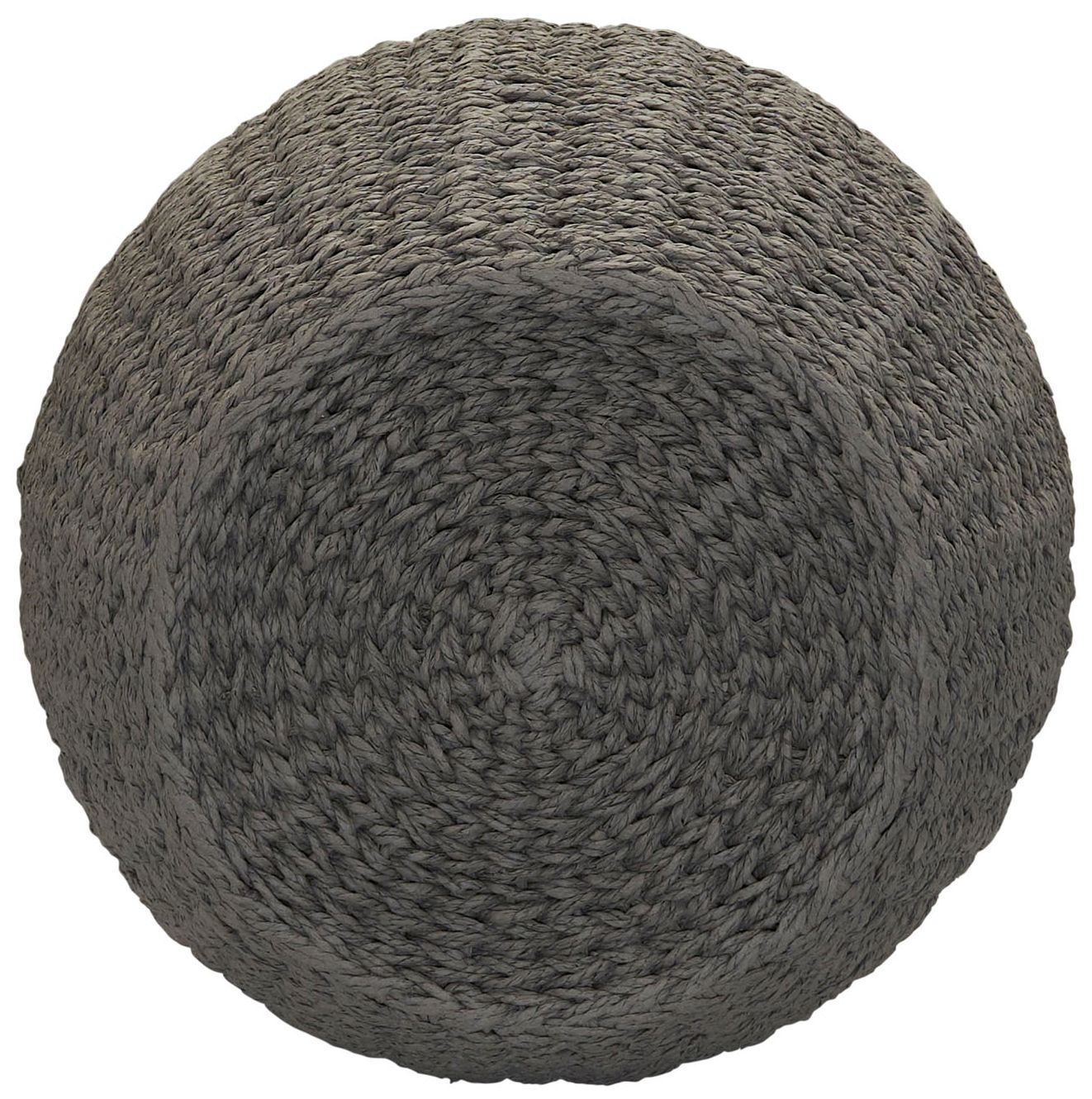 Image 6 Handwoven Paper Rope Barrel Wicker Storage Basket Side Table, Gray more views