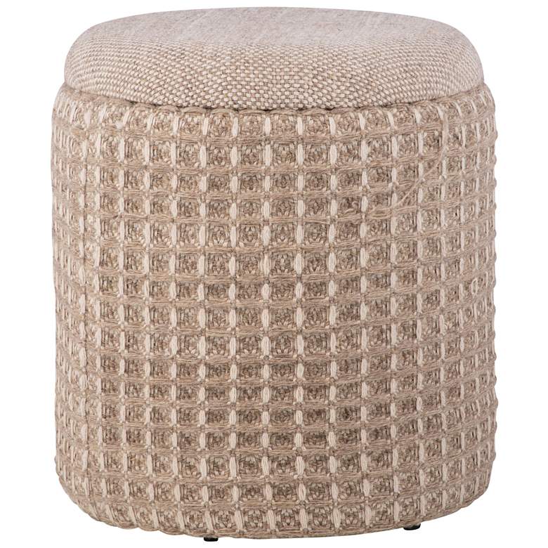 Image 1 Handwoven Plutus Tuape Waffle Storage Ottoman