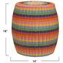 3_Handwoven Resin Barrel Side Table, Multicolor more views