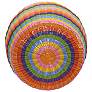 5_Handwoven Resin Barrel Side Table, Multicolor more views