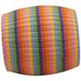 6_Handwoven Resin Barrel Side Table, Multicolor more views