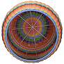 7_Handwoven Resin Barrel Side Table, Multicolor more views