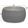 3_Handwoven Resin Storage Stool Ottoman, Gray more views