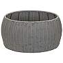 7_Handwoven Resin Storage Stool Ottoman, Gray more views