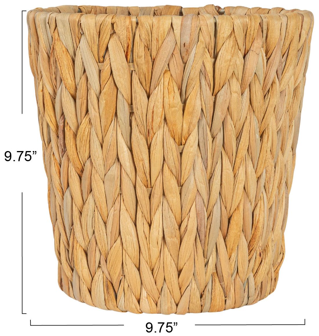 Image 4 Handwoven Round Waste Basket with Plastic Liner more views